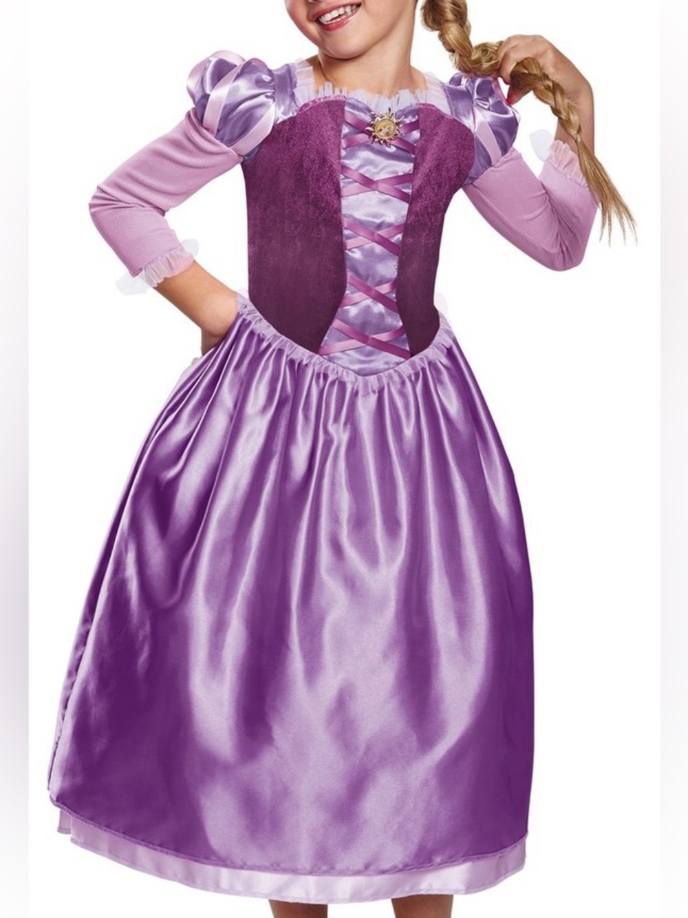 Rapunzel Disney Kids Purple Princess Halloween Dress-Up Costume Size 4-6 Small